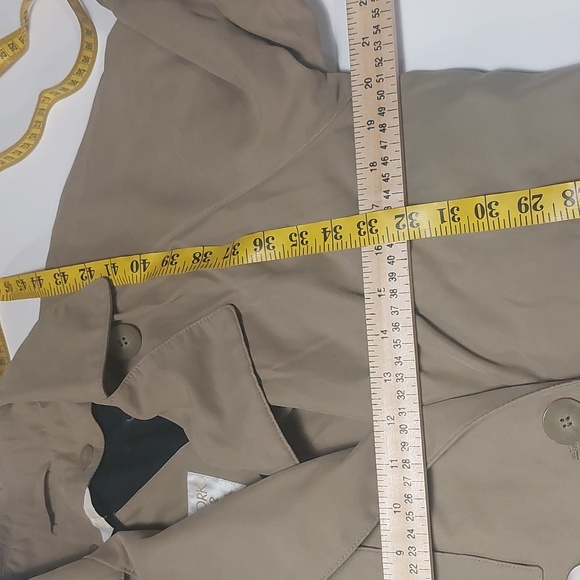 NEW YORK HARBOR From ANDREA Vintage Trench Coat Size 8P. - Picture 11 of 15